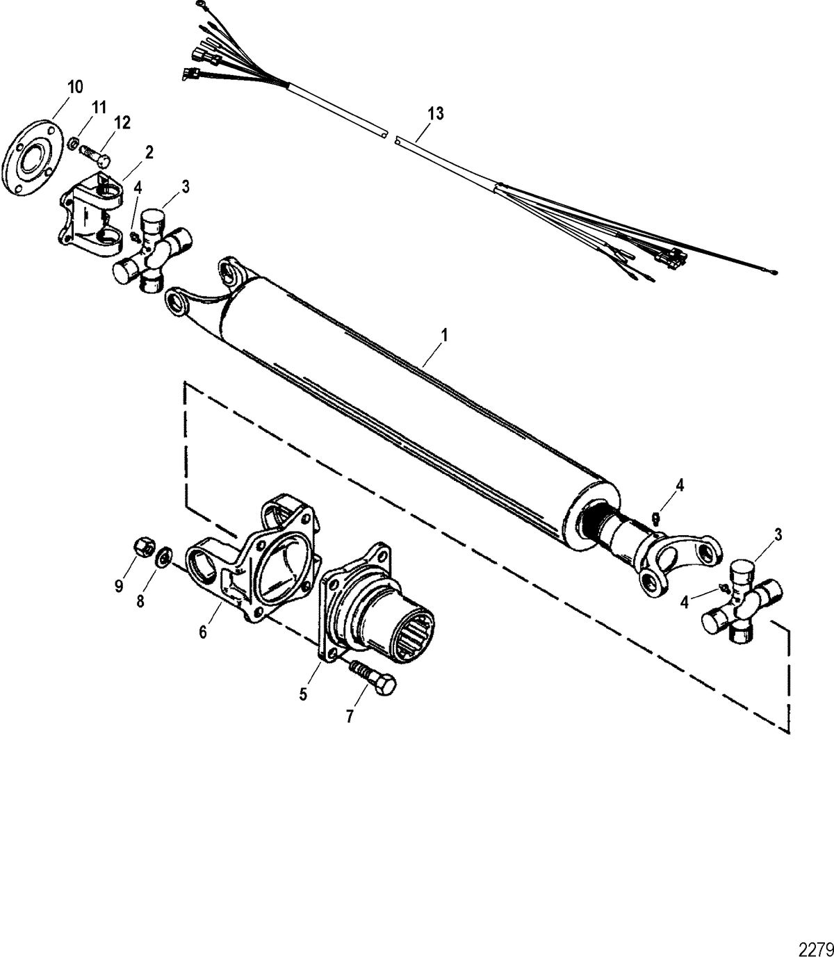 RACE STERNDRIVE 525 EFI Driveshaft And Tailstock(Driveline)