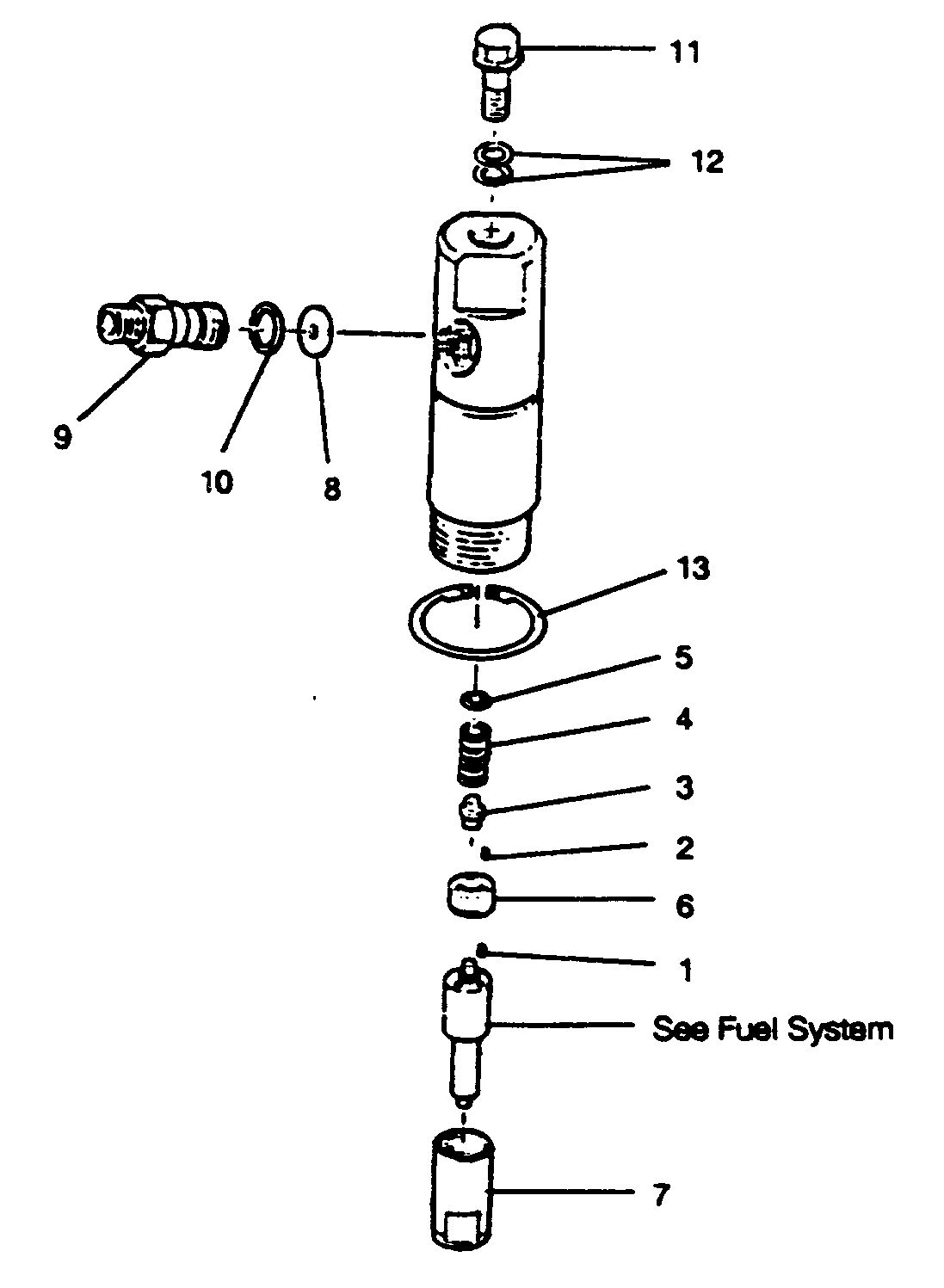 MERCRUISER HINO DIESEL 250 H.P. INJECTOR NOZZLE ASSEMBLY