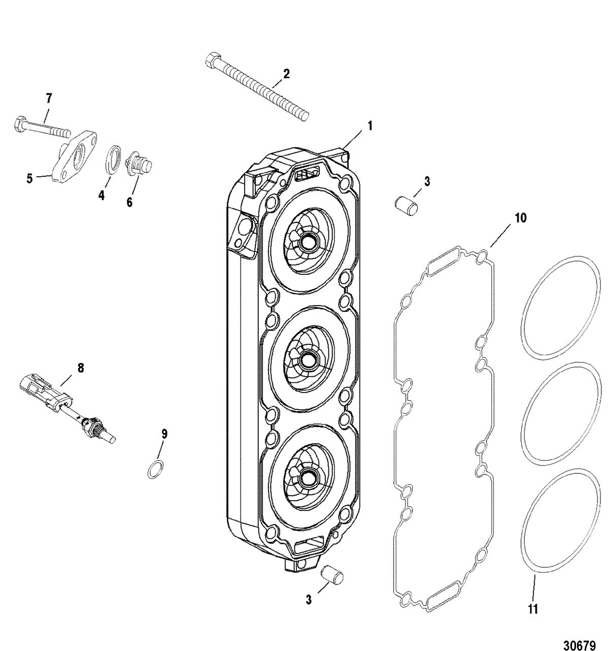 RACE OUTBOARD 200XS DFI (2.5L) CYLINDER HEAD