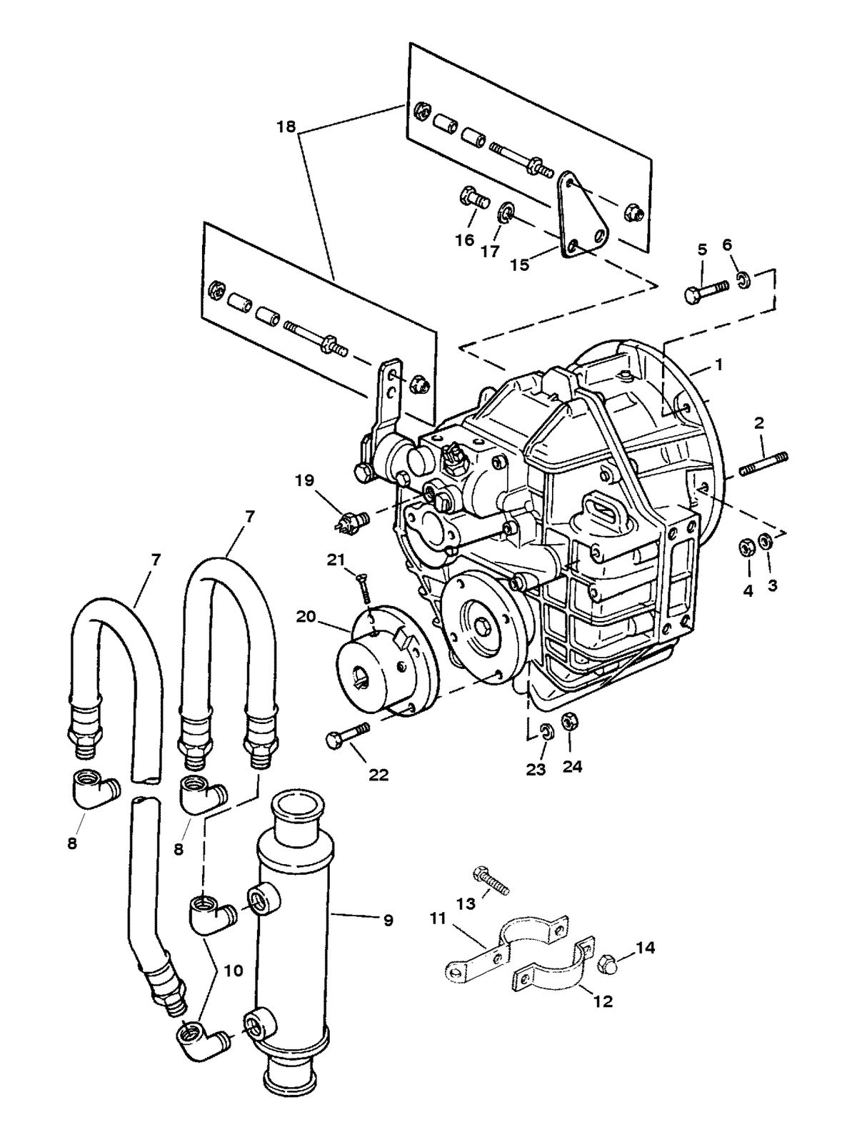 MERCRUISER 5.7L INBOARD ENGINE TRANSMISSION AND RELATED PARTS (HURTH)
