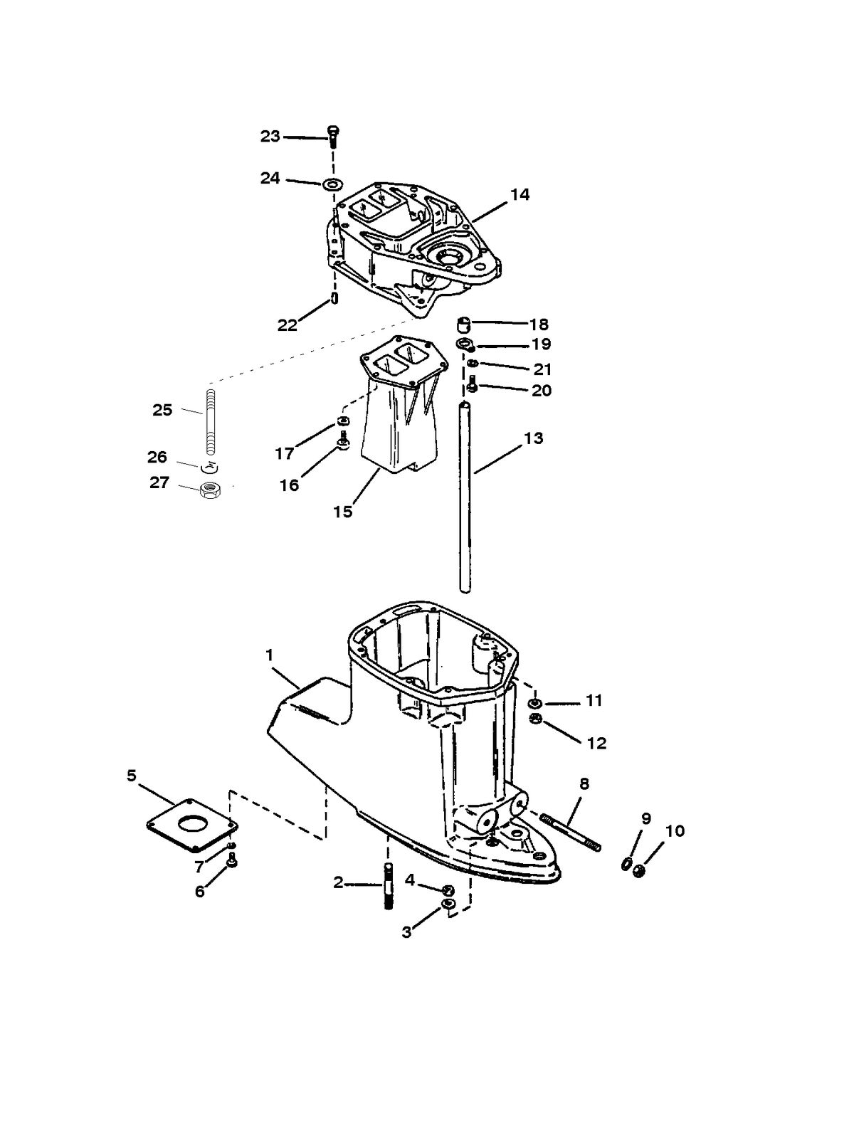 RACE OUTBOARD 2.5L (EFI) 2.5L (EFI-OFFSHORE) DRIVESHAFT HOUSING (OFFSHORE)