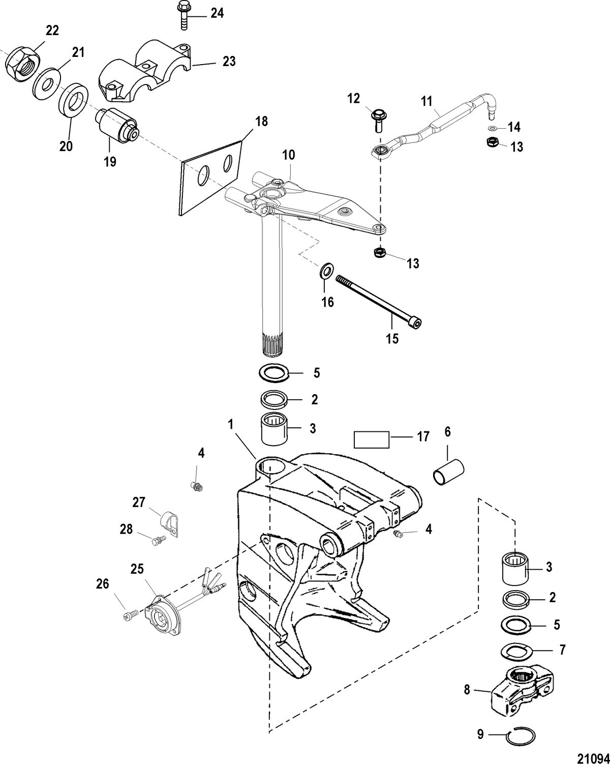 RACE OUTBOARD 300XS (3.2L) Swivel Bracket(Heavy Duty)