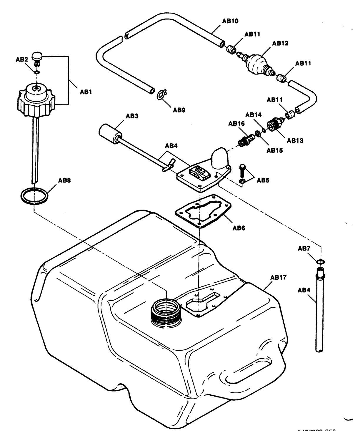 FORCE FORCE 1991 50 H.P "C" MODELS FUEL TANK AND LINE