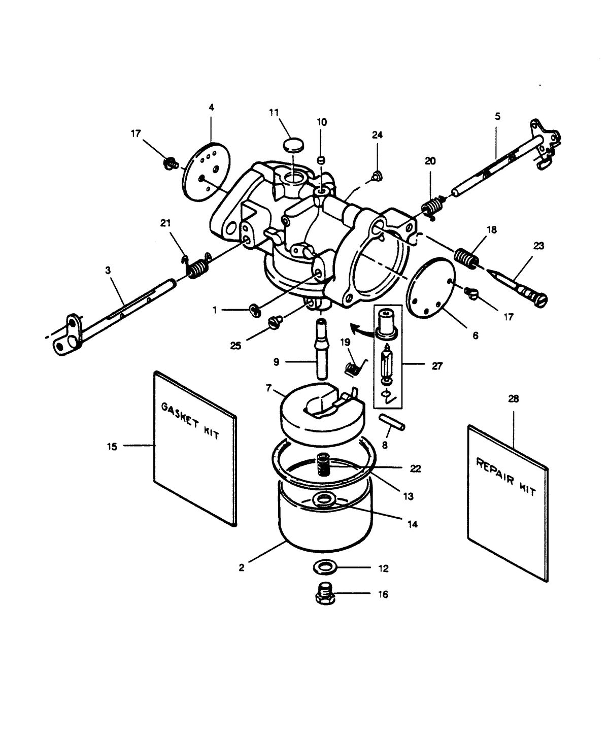 FORCE FORCE 1989 85 H.P. "F" MODELS CARBURETOR