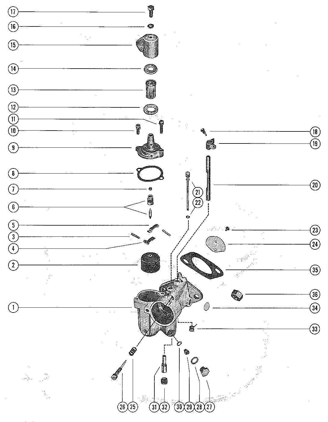 MERCURY MERC 1000E-2 CARBURETOR ASSEMBLY