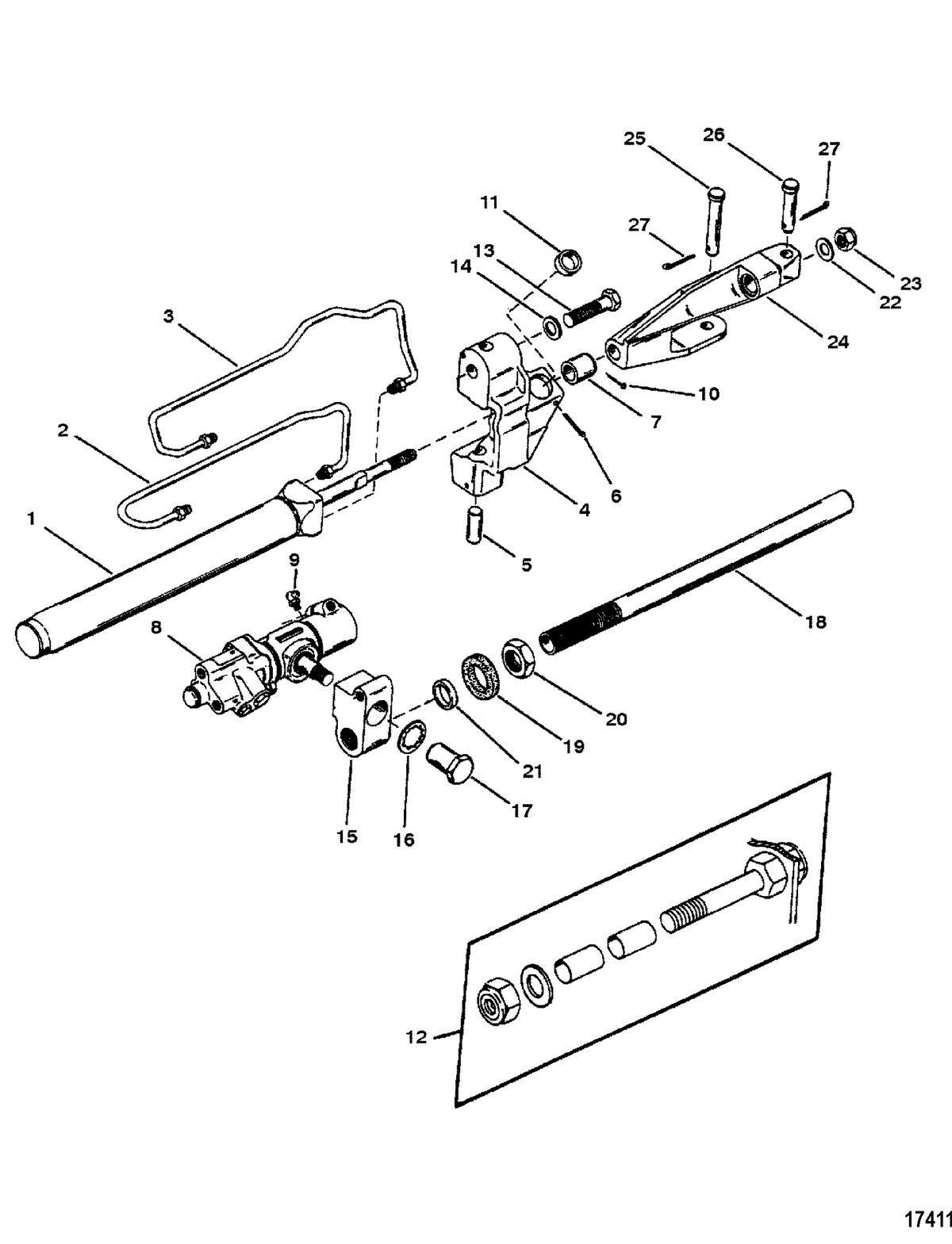 ACCESSORIES STEERING SYSTEMS AND COMPONENTS Cylinder Assembly-Power Steering(89645A33)