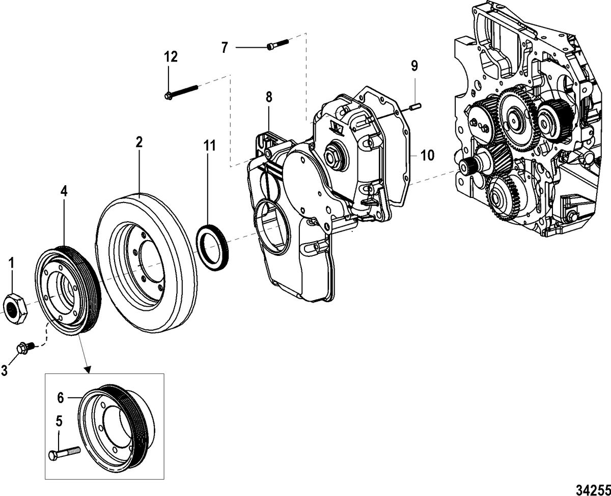 MERCRUISER CUMMINS/MERCRUISER DIESEL QSD-4.2L Front Cover