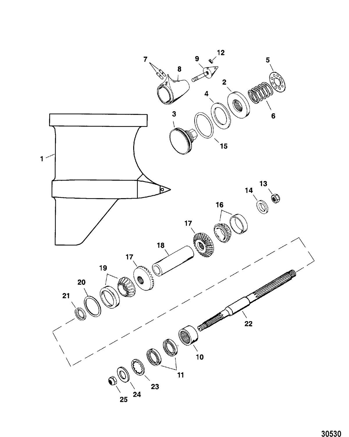 RACE OUTBOARD SST 120 S2000 CARB GEAR HOUSING(PROP SHAFT)(IV SSM)