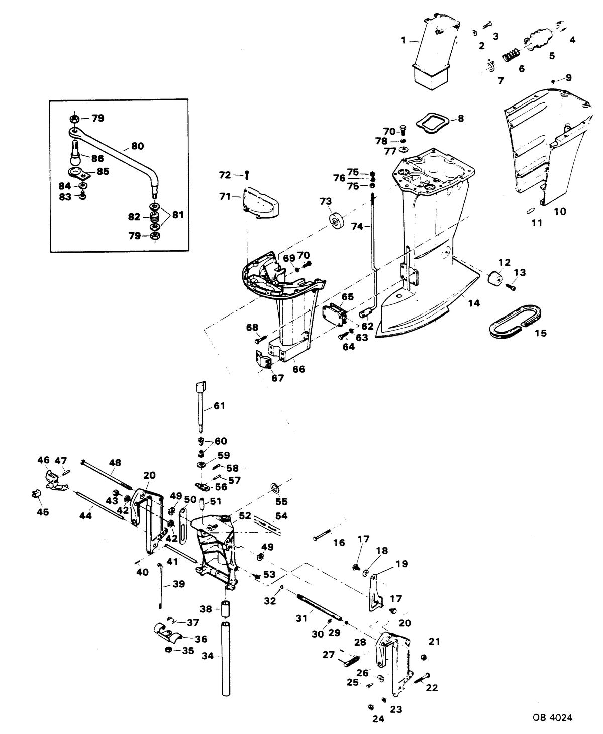 FORCE FORCE 85 H.P. MOTOR LEG