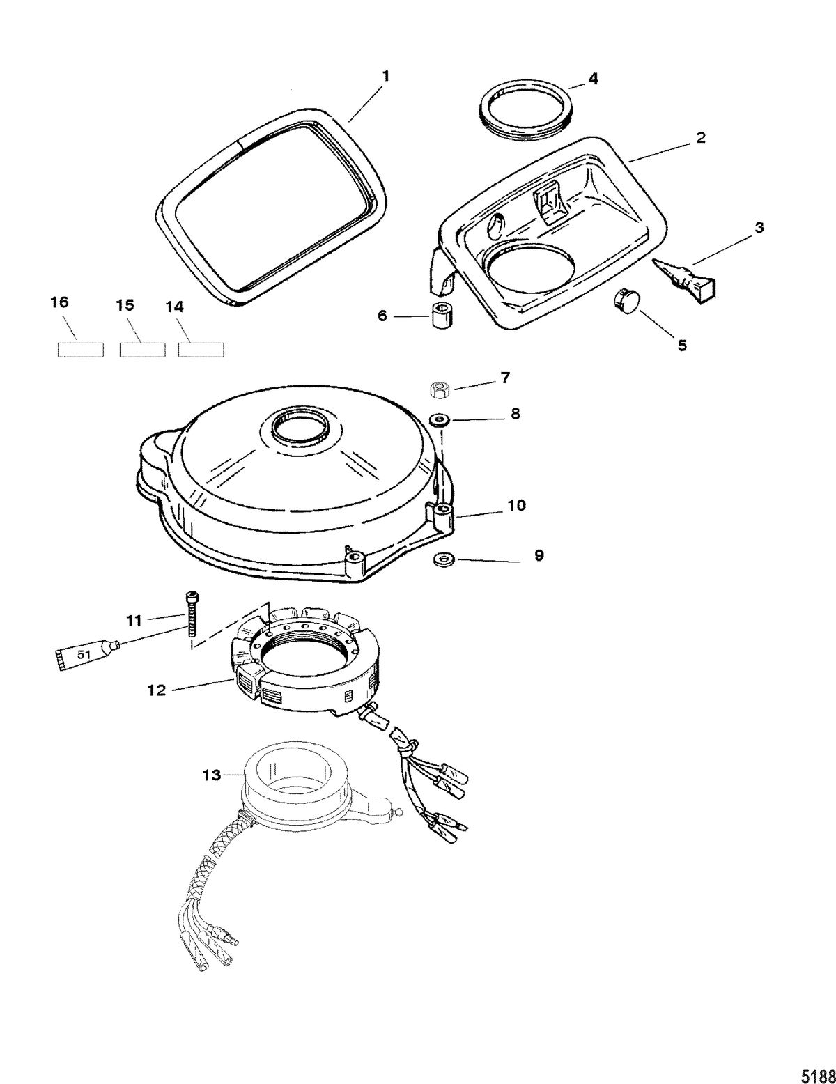 MERCURY/MARINER 30/40 (2 CYLINDER) 2-STROKE Stator/Trigger(Electric Models)