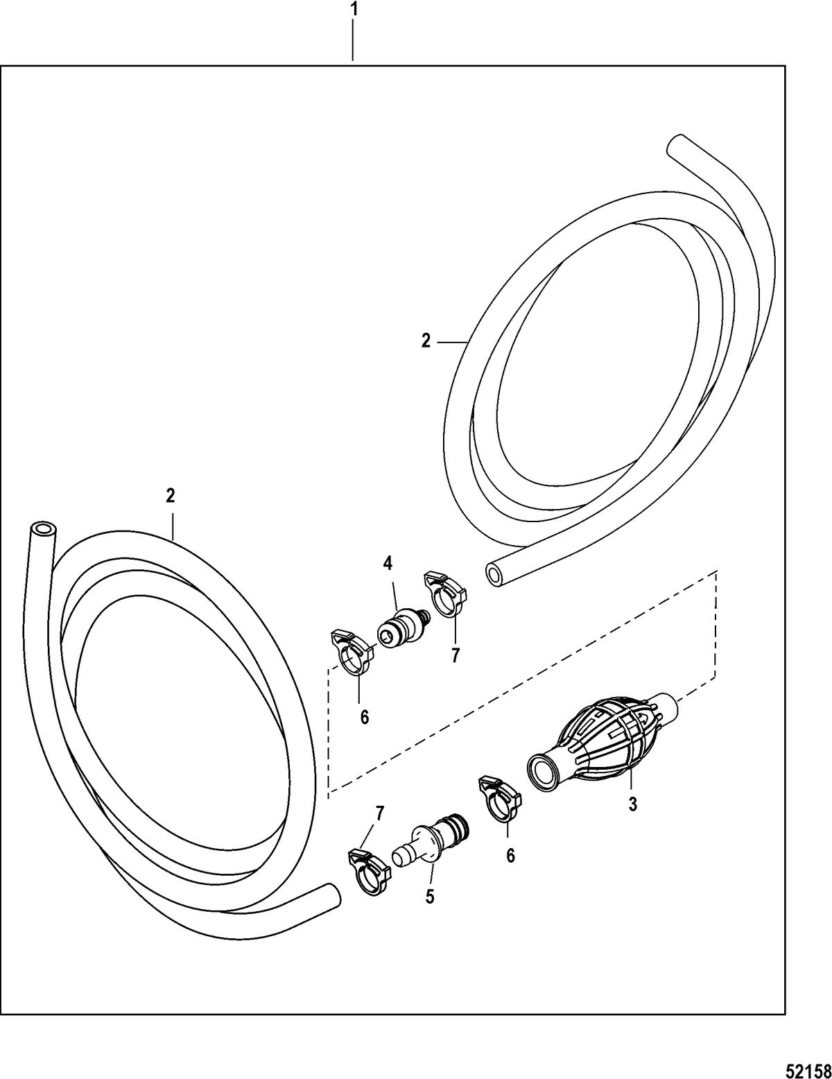 ACCESSORIES FUEL/OIL TANKS, LINES, FILTER KITS AND CORROSION Fuel Line Assembly, No Connectors (Non EPA)