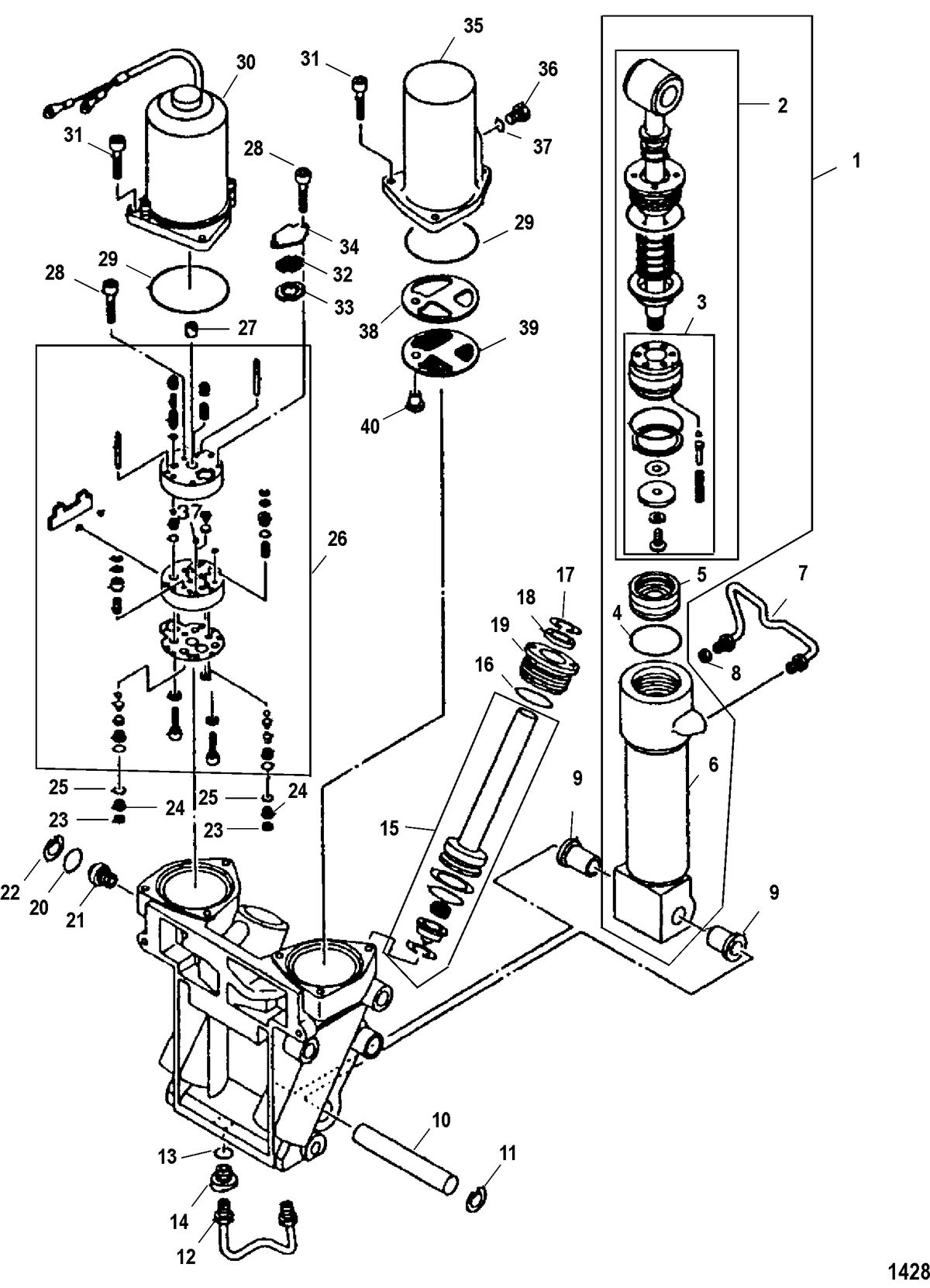 MERCURY/MARINER 225 EFI 4-STROKE Power Trim Components