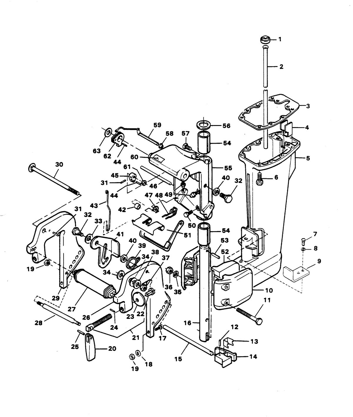 CHRYSLER 7.5 H.P. SAILOR MOTOR LEG
