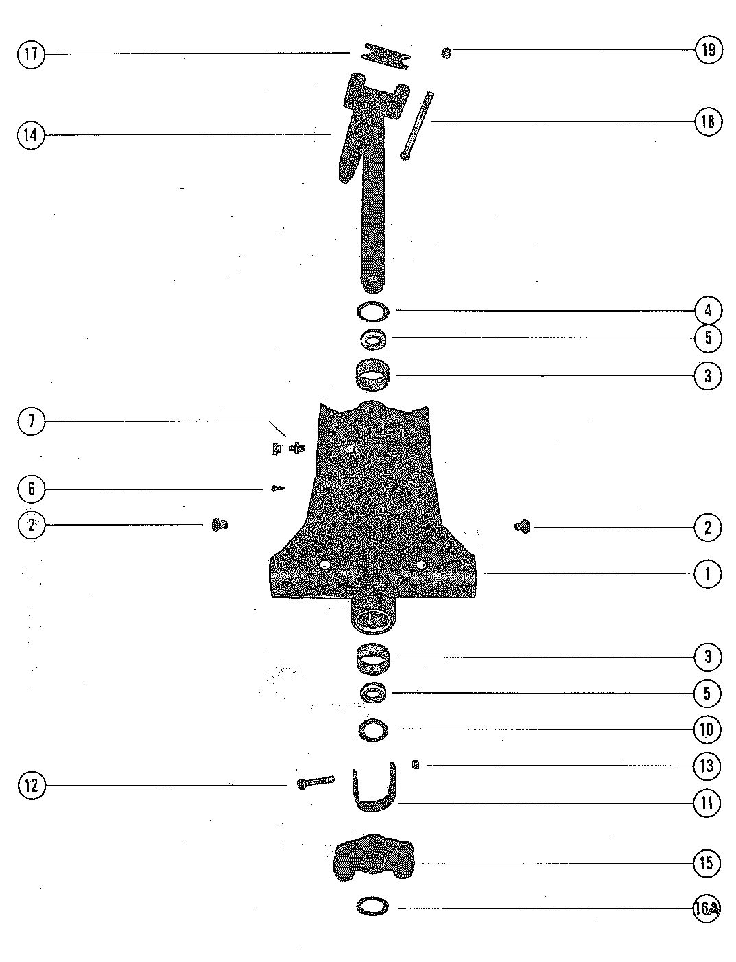 MARINER 140 HORSEPOWER SWIVEL BRACKET ASSEMBLY