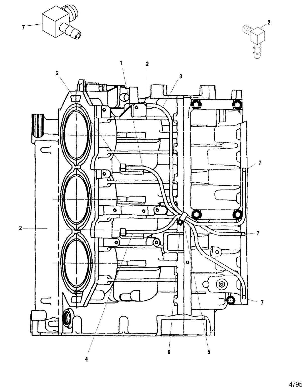 SPORTJET 250 DFI AND 250 DFI M2 JET DRIVE Oiling System(Center Main - Starboard)