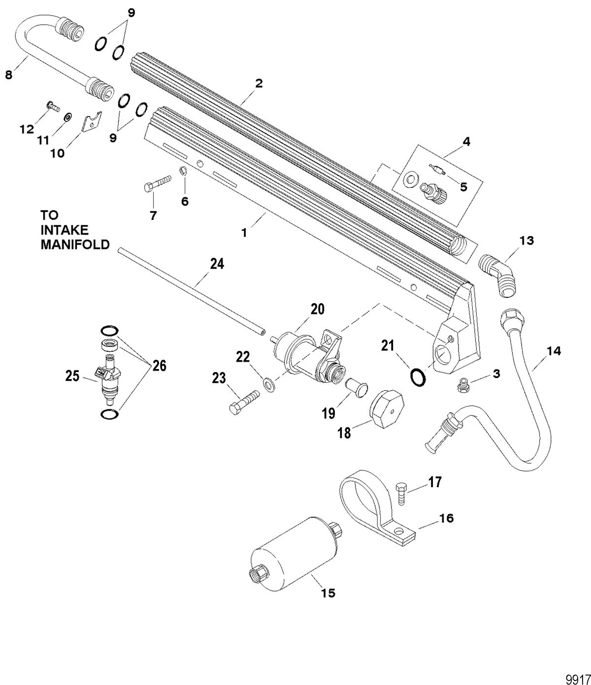 RACE STERNDRIVE 500 EFI Fuel Rails And Injectors