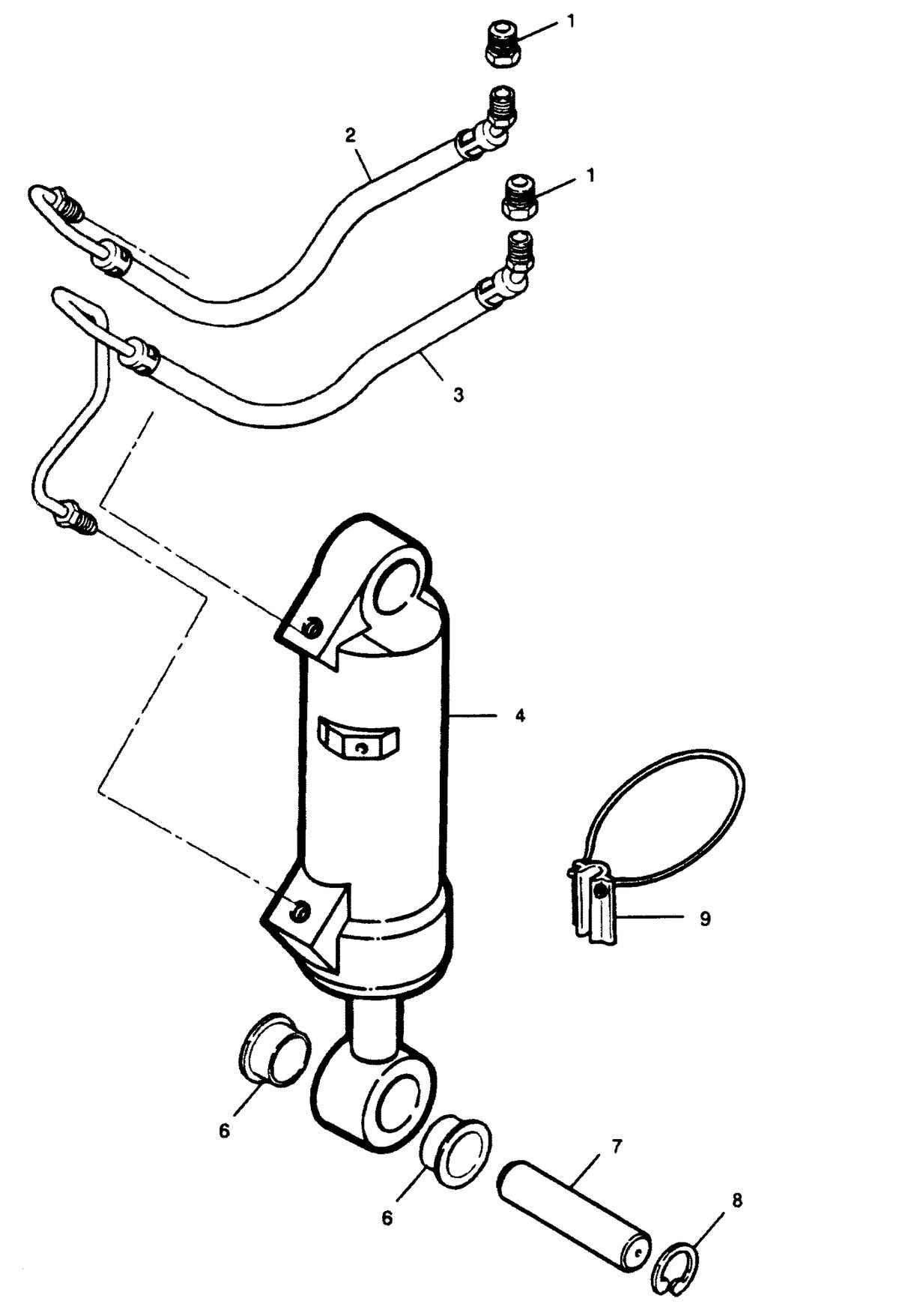 FORCE FORCE 1990 90 H.P. "C" MODEL L-DRIVE TRIM CYLINDER