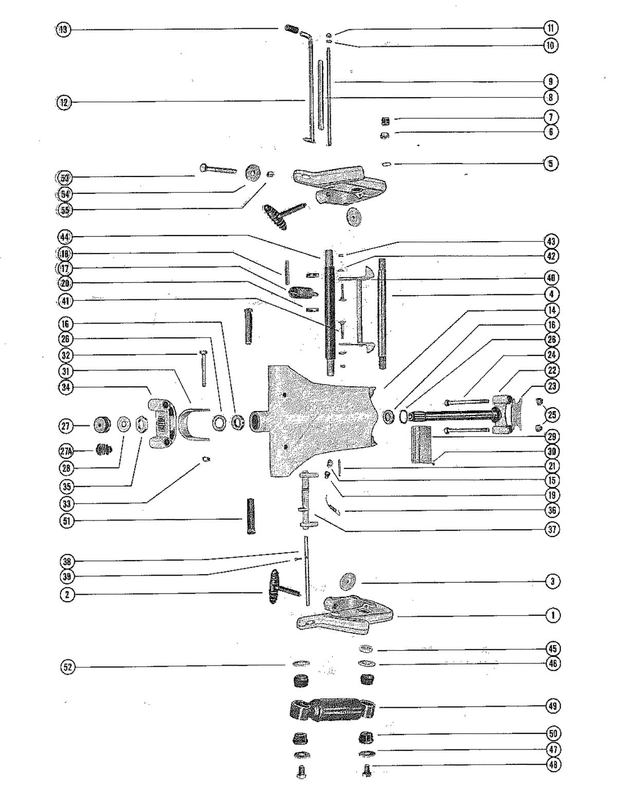 MERCURY MERC 800 CLAMP AND SWIVEL BRACKET ASSEMBLY