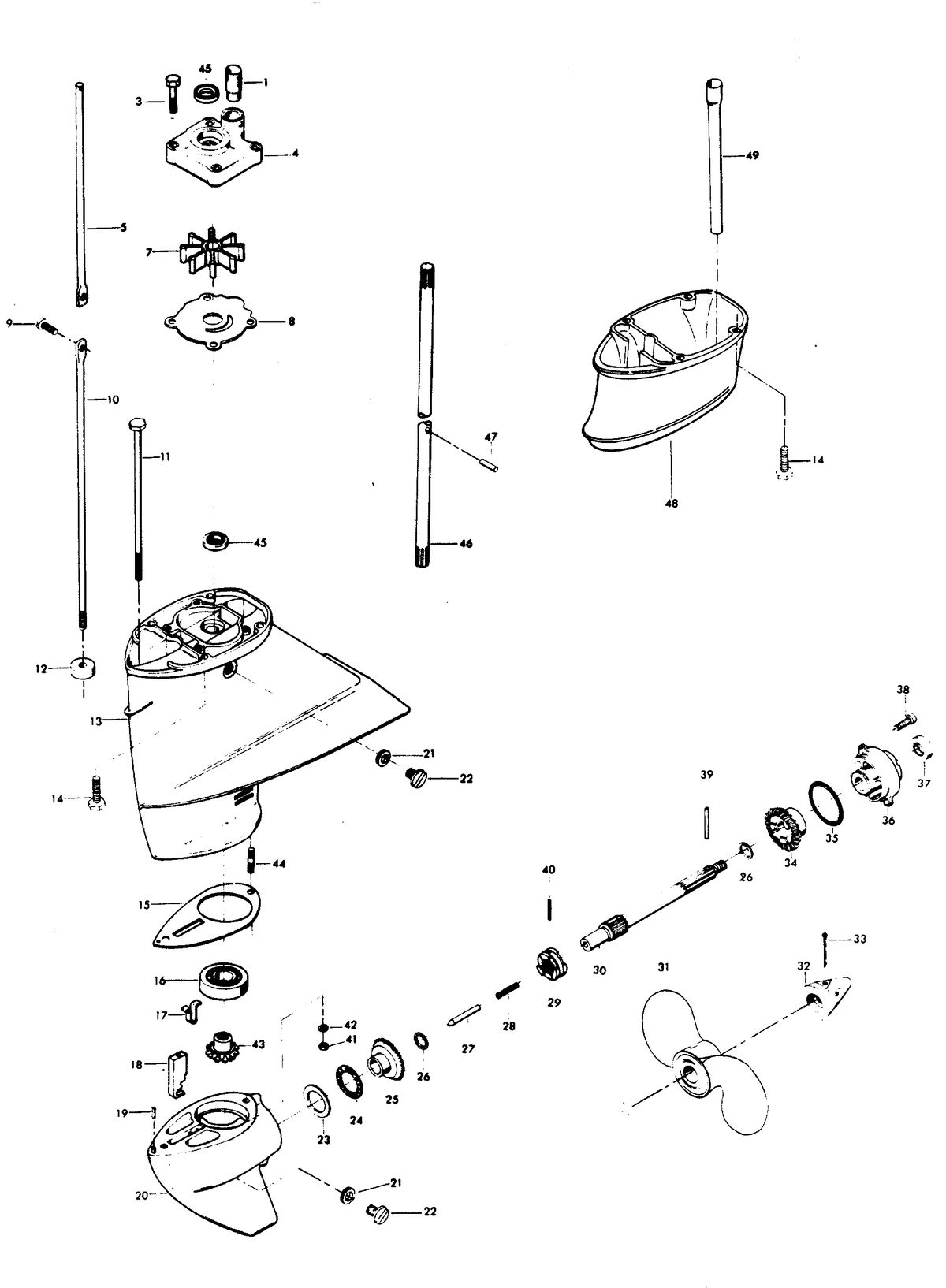 CHRYSLER 15 H.P. GEAR HOUSING