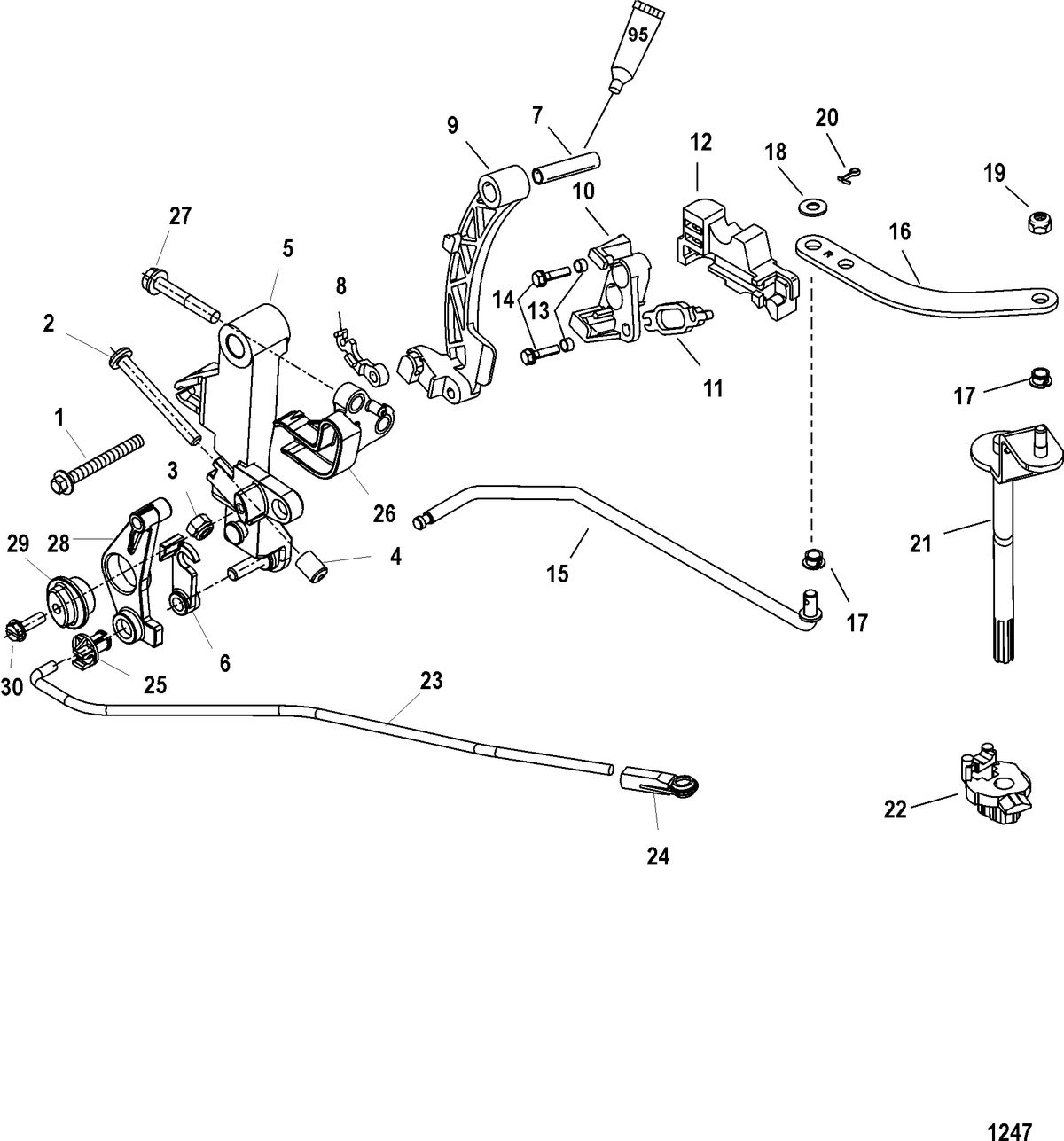 MERCURY/MARINER 40/50/60 EFI (4 CYLINDER) 4-STROKE Linkage(Remote)