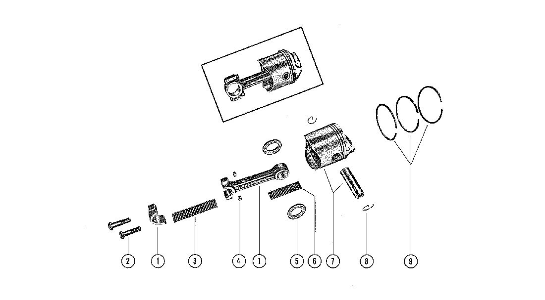 MERCURY MERC 110 PISTON AND CONNECTING ROD ASSEMBLY