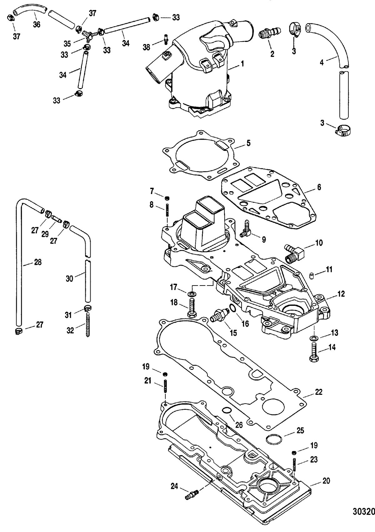 SPORTJET 240 EFI M2 JET DRIVE Expansion Chamber And Adapter Plates