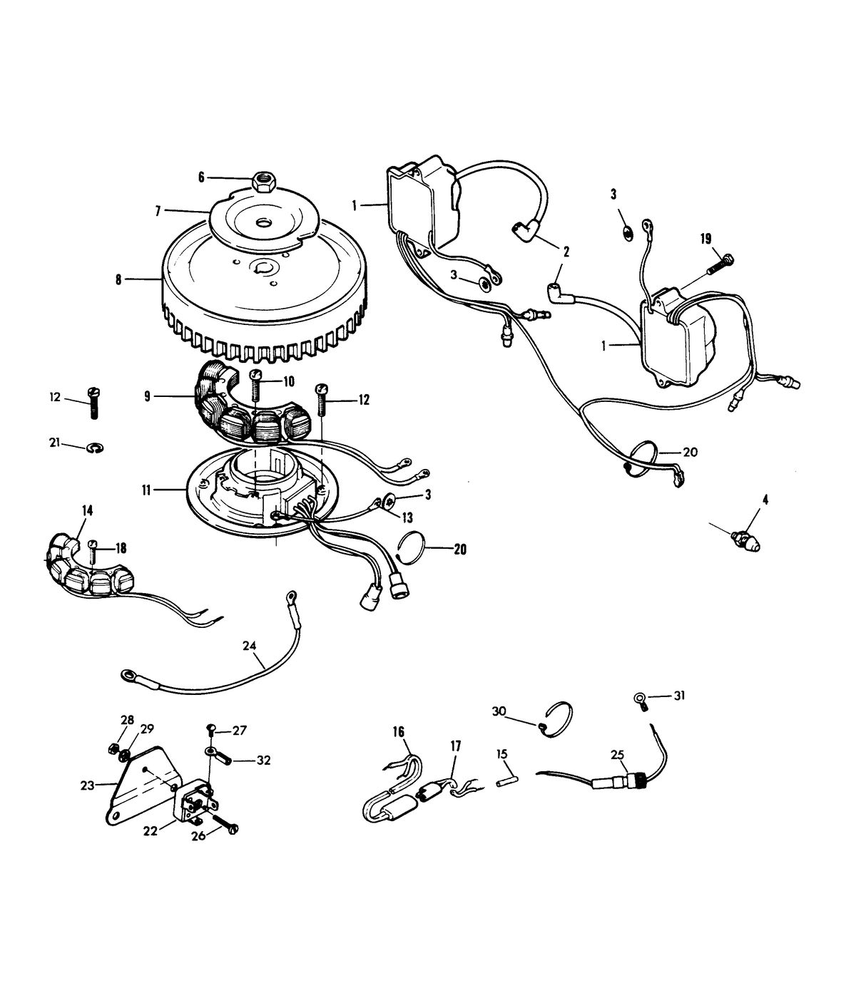 CHRYSLER 7.5 H.P. SAILOR ELECTRICAL COMPONENTS