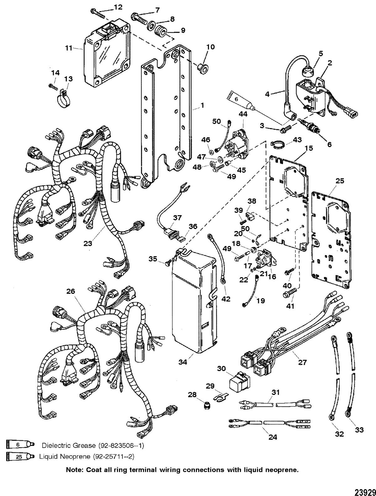 MERCURY/MARINER 225 AND 225 SEAPRO/MARATHON (3.0L CARB) ELECTRICAL(S/N:0G129222-0G303045 NON SEAPRO/MARATHON)