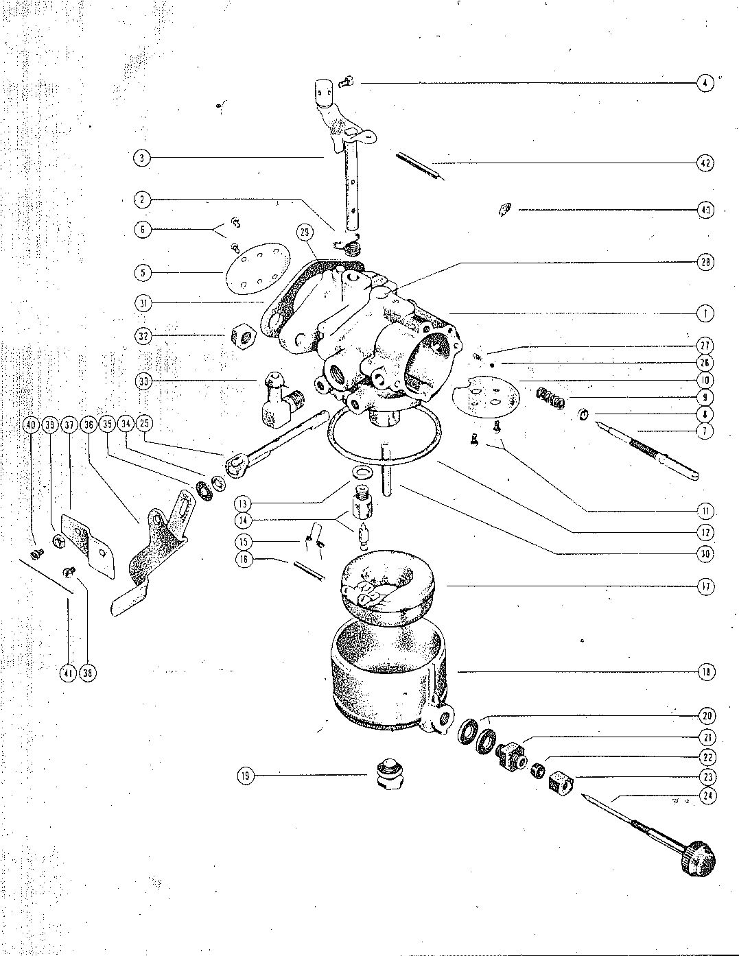 MARK MARK 20H CARBURETOR AND CHOKE ASSEMBLY