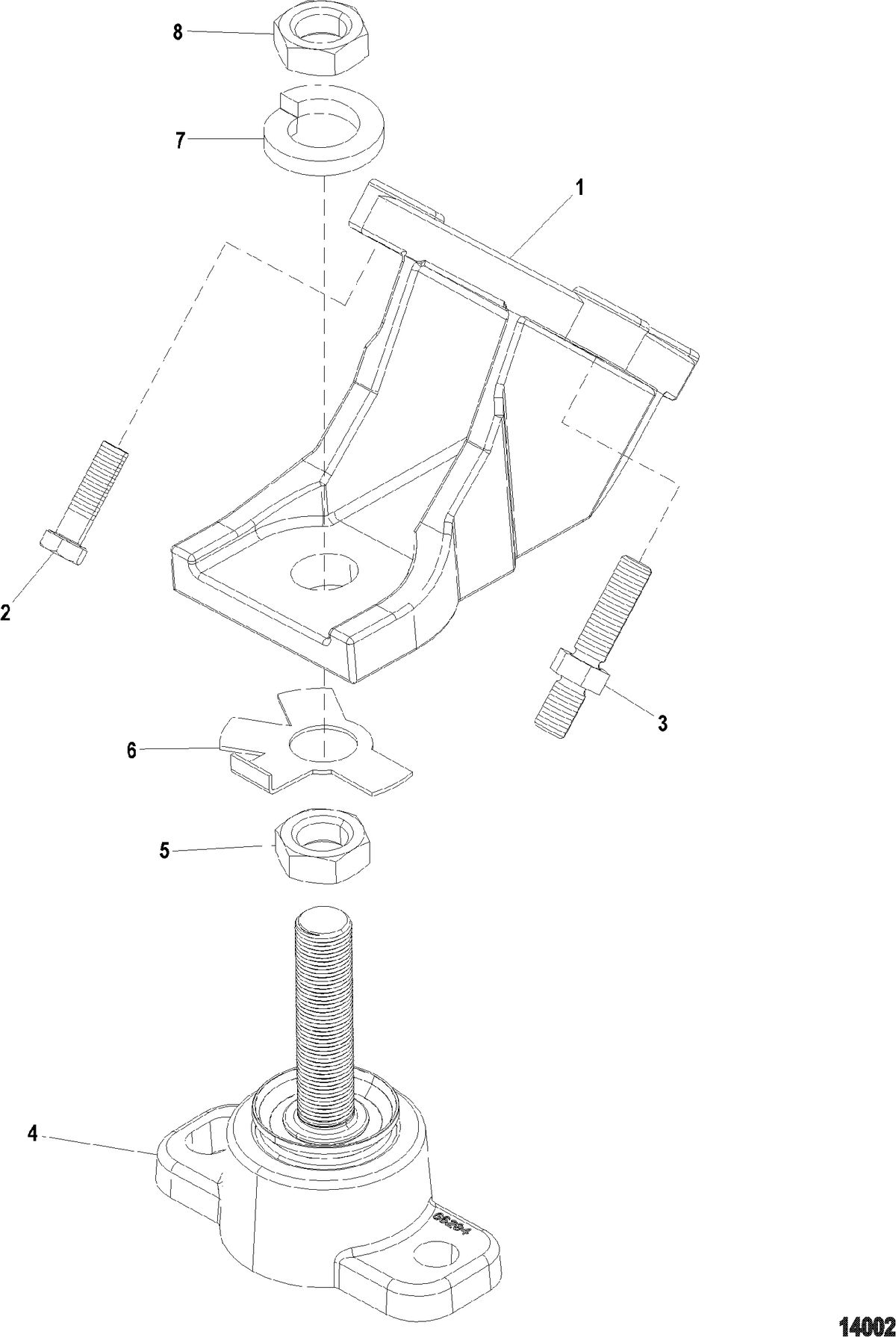 MERCRUISER 4.3L MPI ALPHA/BRAVO( 262 C.I.D. MULTI PORT INJECTION ) Engine Mounts