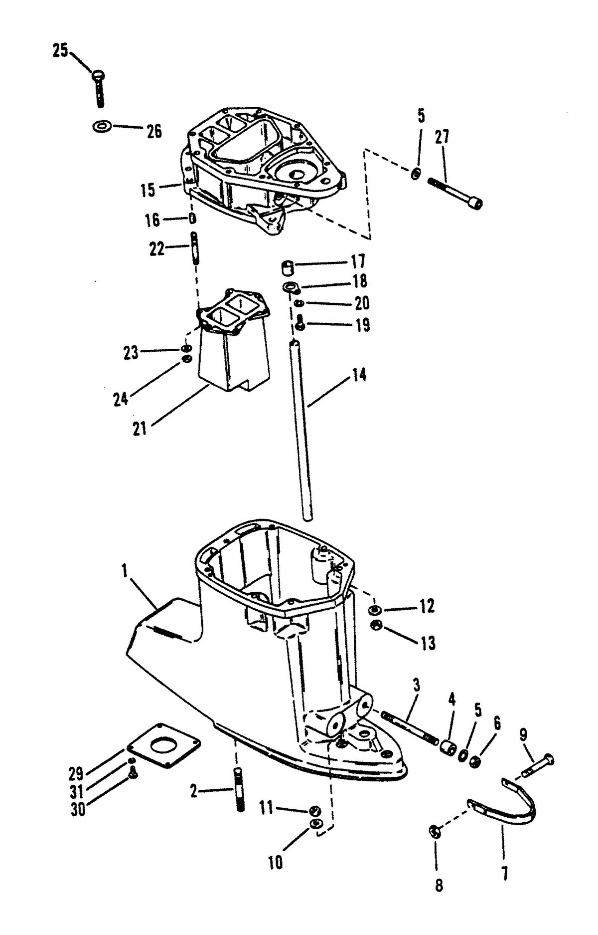 RACE OUTBOARD XR-2 MAGNUM DRIVESHAFT HOUSING