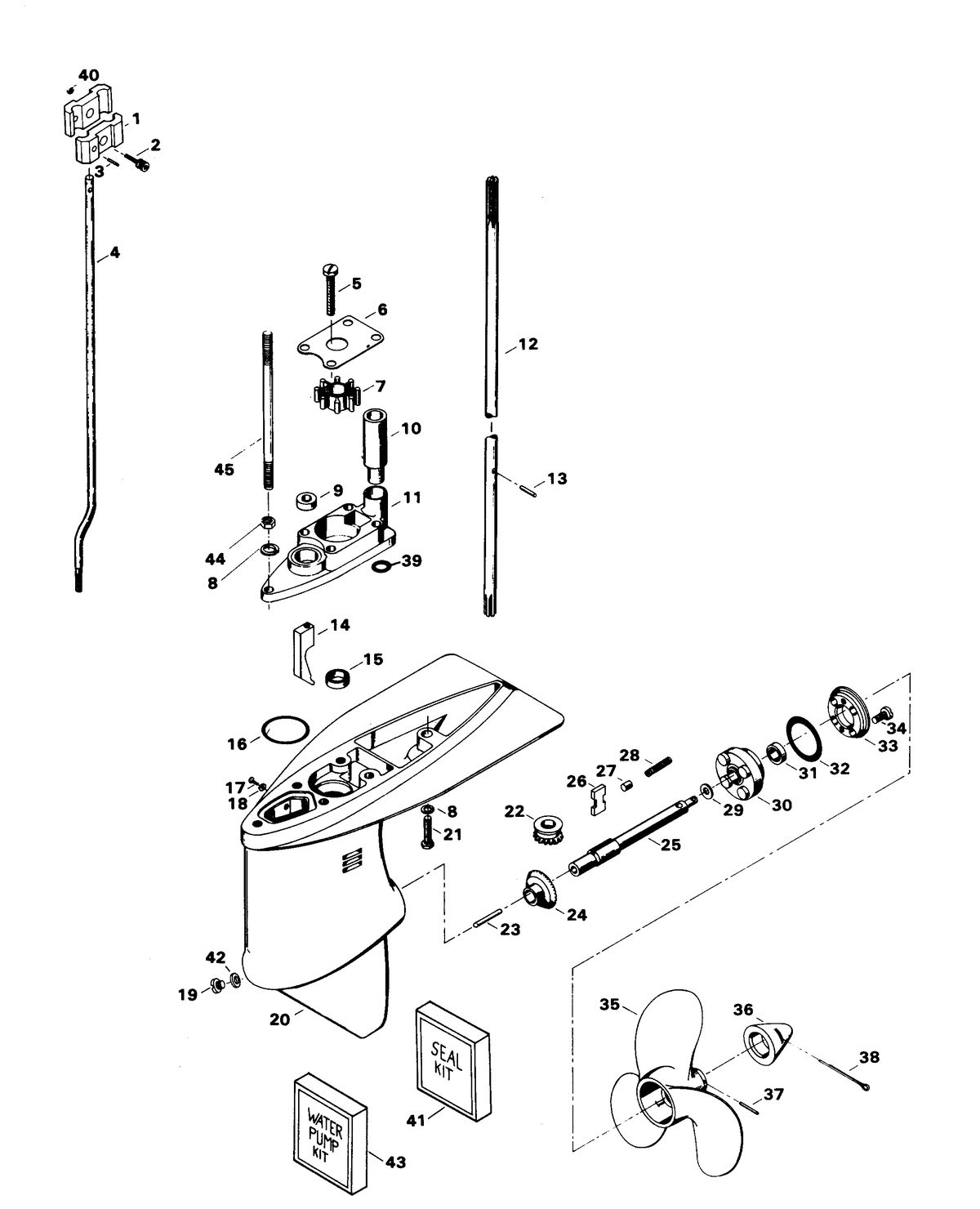 CHRYSLER 4 HP GEAR HOUSING