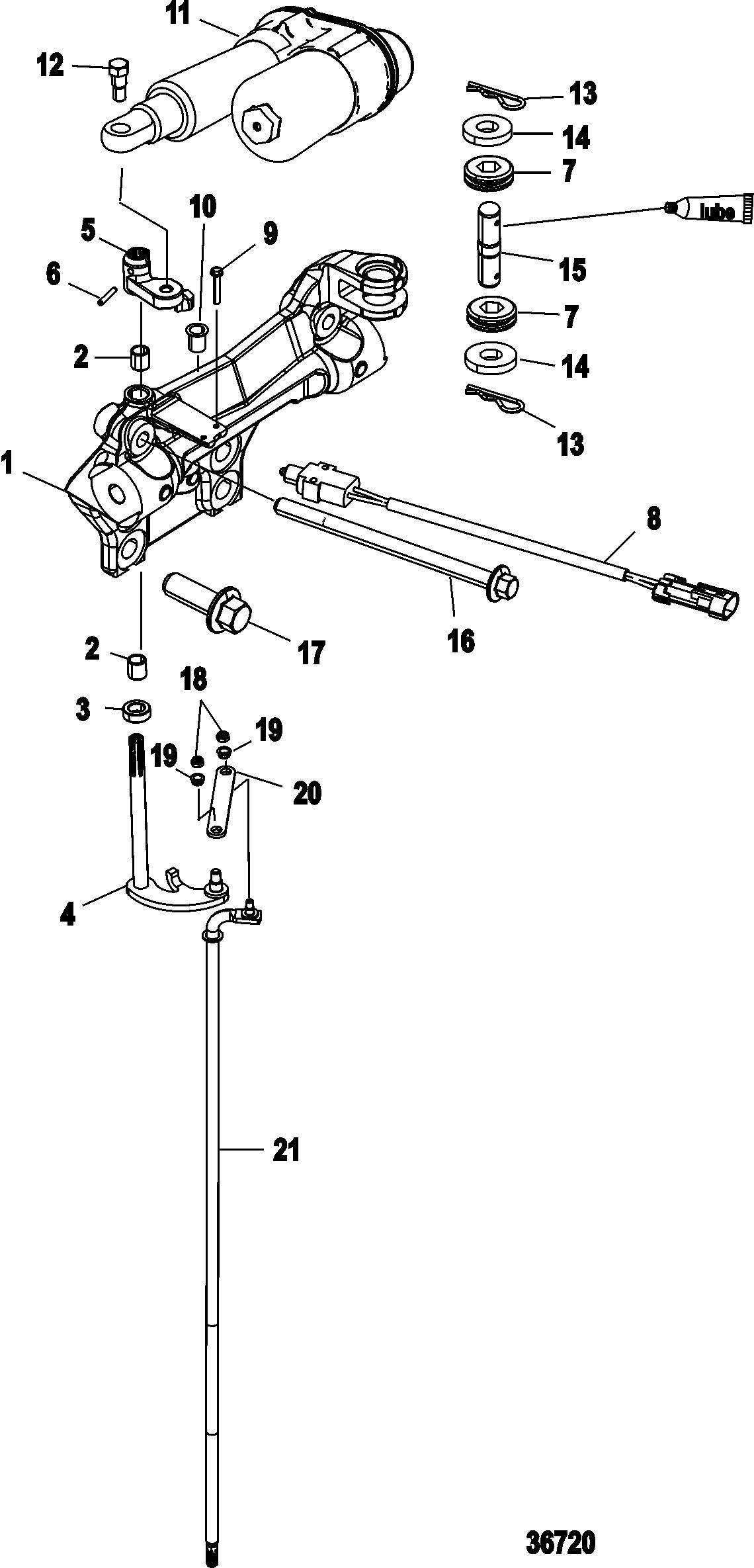 RACE OUTBOARD 350 VERADO Upper Shift Components