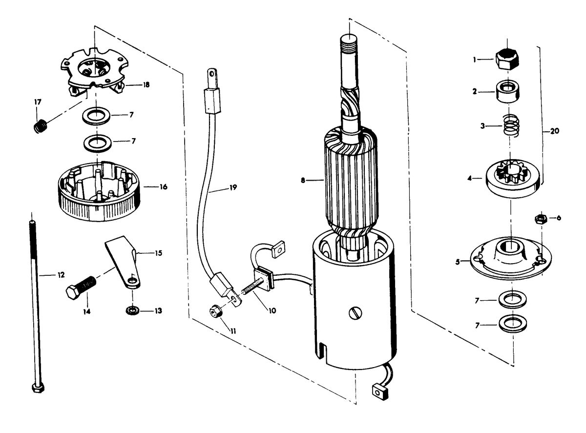 CHRYSLER 70 H.P. SKIER ELECTRIC STARTER
