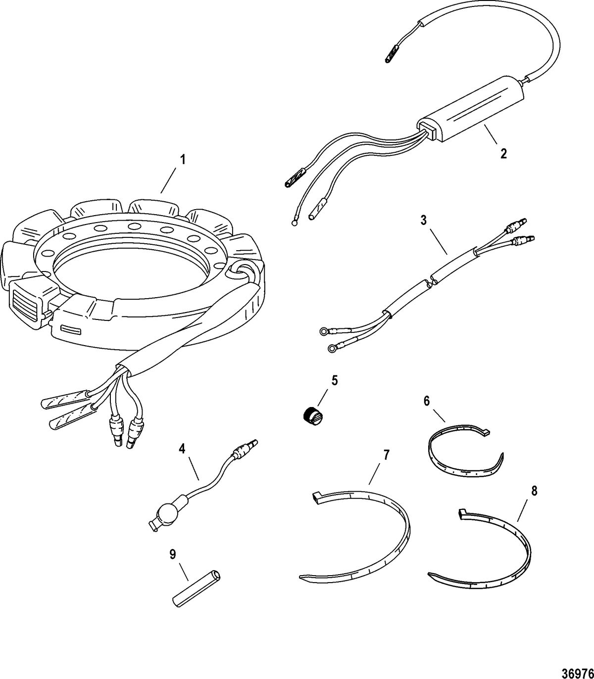 ACCESSORIES ELECTRICAL COMPONENTS AND HARNESSES Ignition Stator Kit, 3 Cylinder (832075A19)