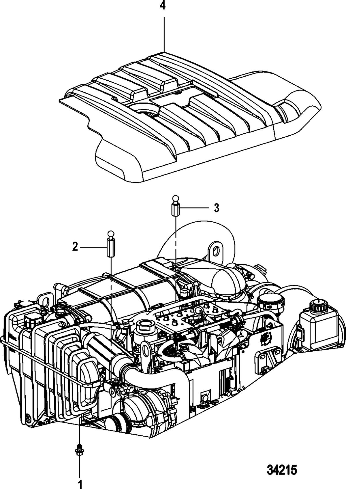 MERCRUISER CUMMINS/MERCRUISER DIESEL QSD-2.8L Engine Cover