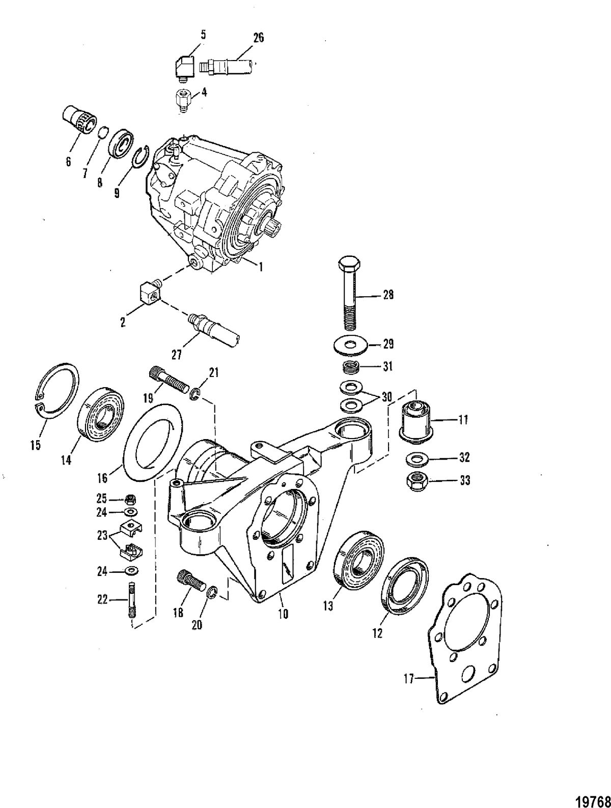 MERCRUISER 370/400/440/460 CYCLONE TRS ENGINE Transmission Assembly(S/N-5670317 & Up
