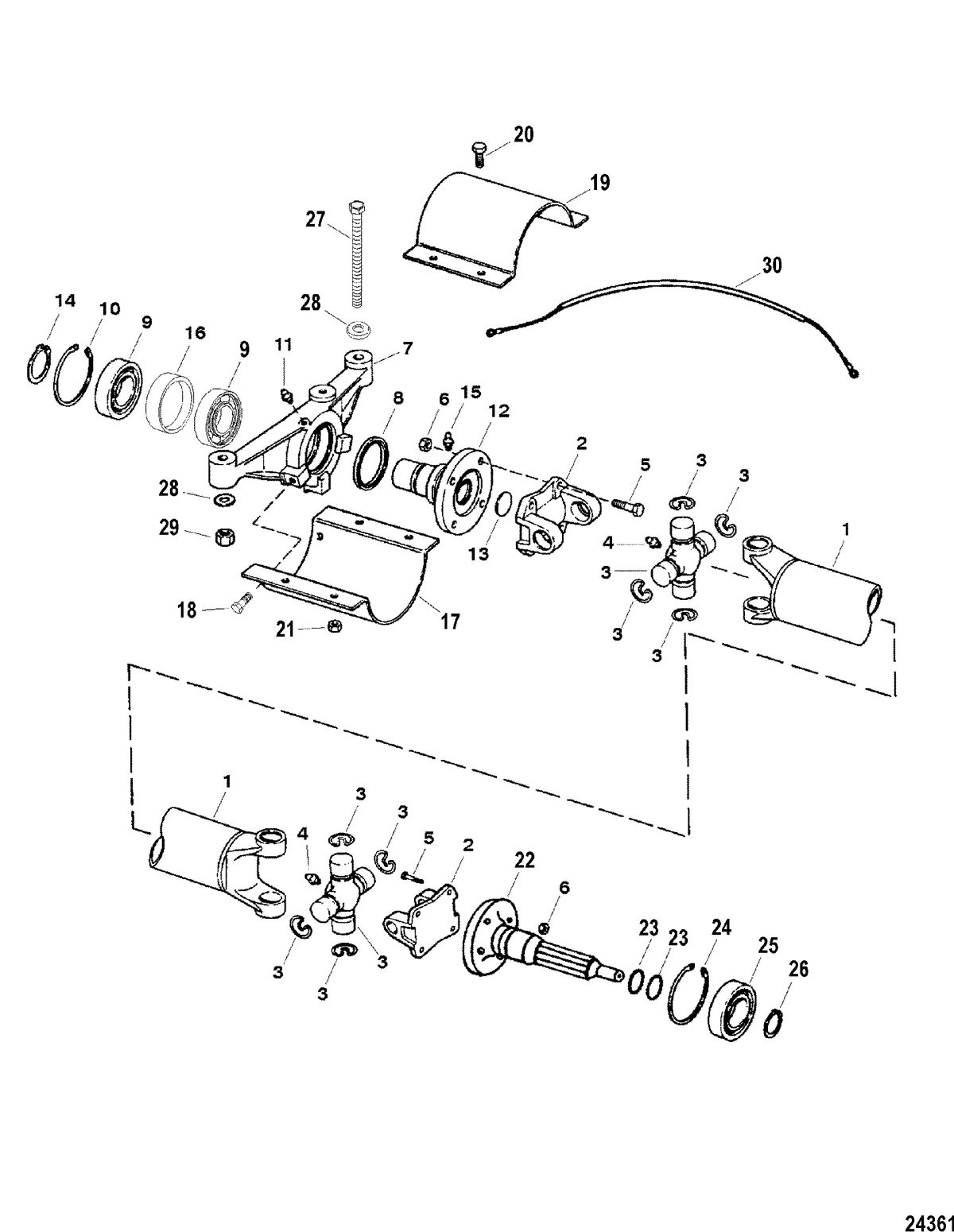 RACE STERNDRIVE 500 BULLDOG Driveshaft Extension Components(Bravo)