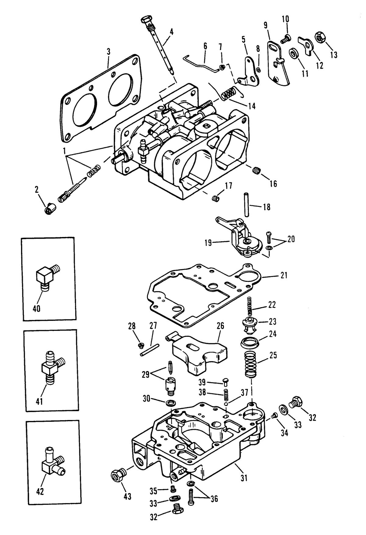 RACE OUTBOARD 2.5 L (CARB) CARBURETOR ASSEMBLY
