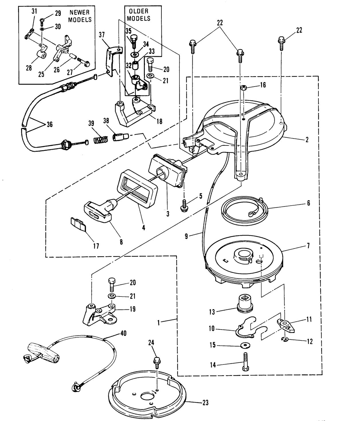 MARINER 6/8 H.P. RECOIL STARTER