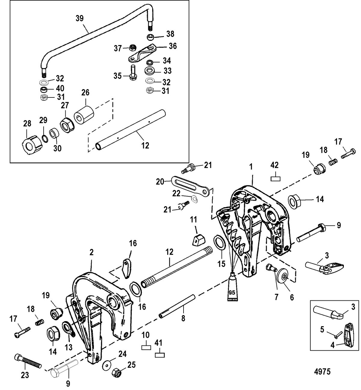 MERCURY/MARINER 8/9.9/13.5/15 (2-STROKE) Clamp Bracket