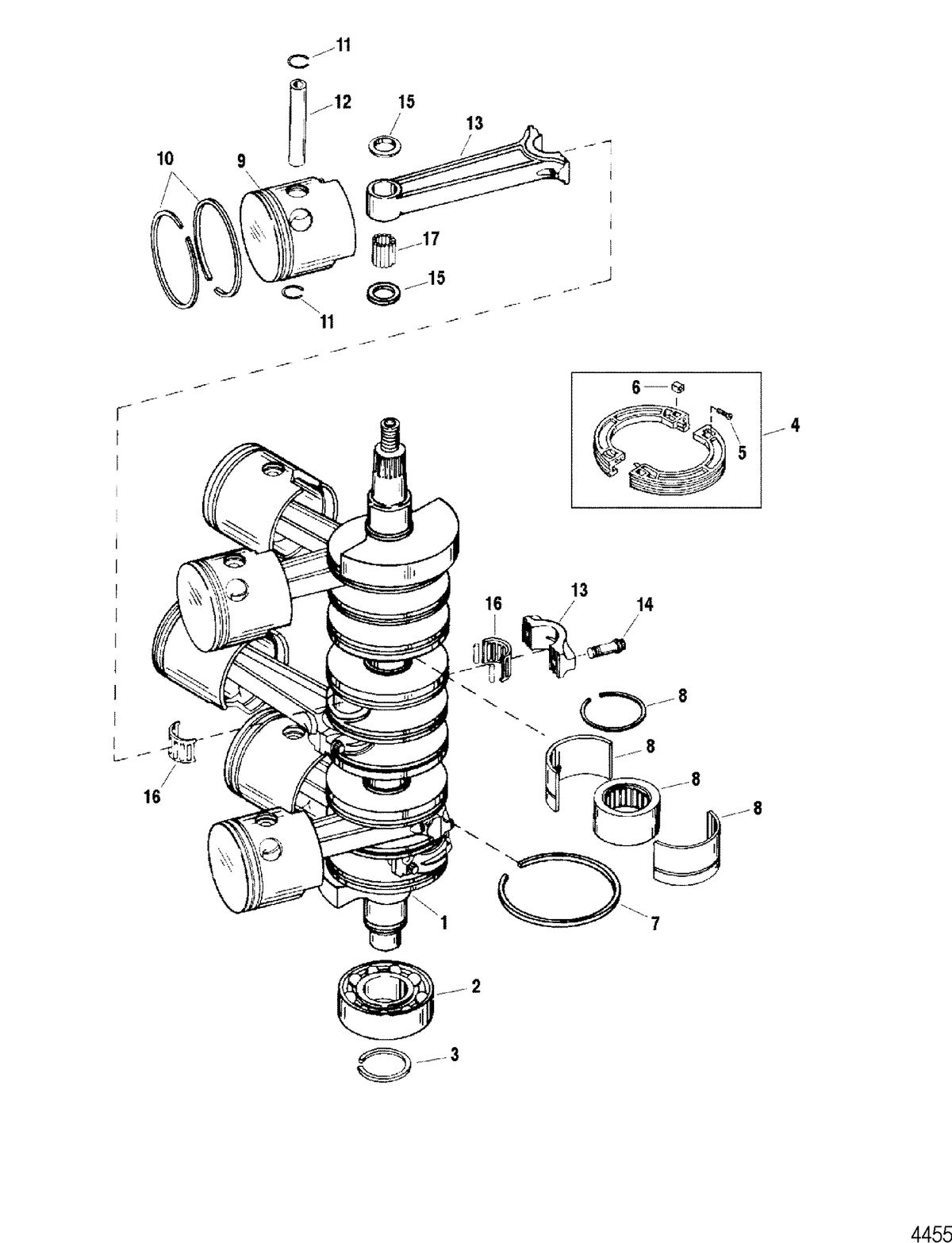 SPORTJET 210 CARB JET DRIVE Crankshaft / Pistons / Connecting Rods