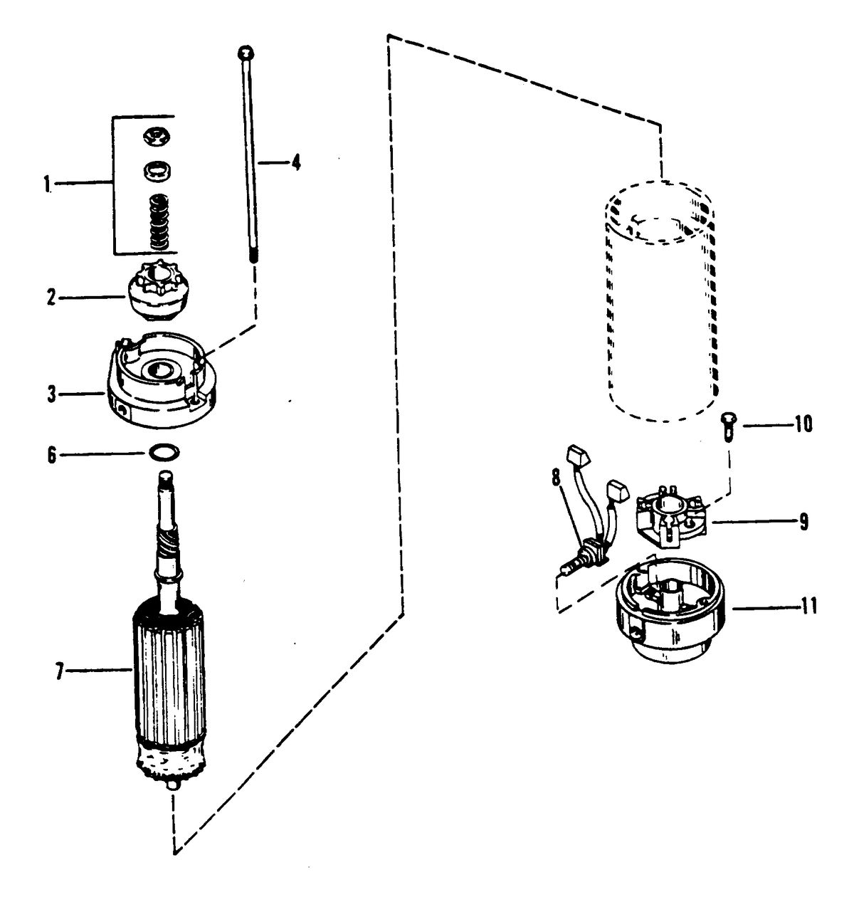 RACE OUTBOARD 2.5L (CARB) STARTER MOTOR ASSEMBLY
