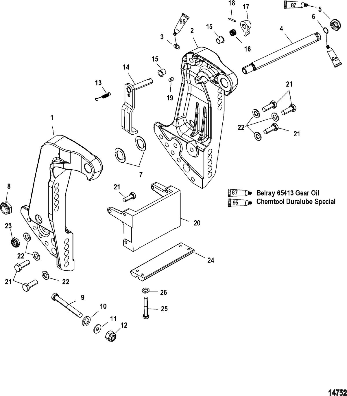 MERCURY/MARINER 115 EFI (4-STROKE) Transom Bracket