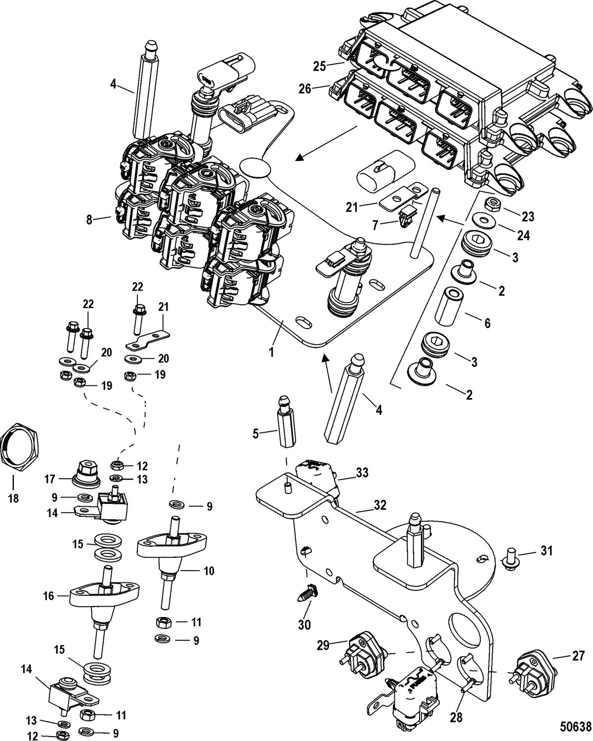 RACE STERNDRIVE 565 EFI Electrical Plate Assembly