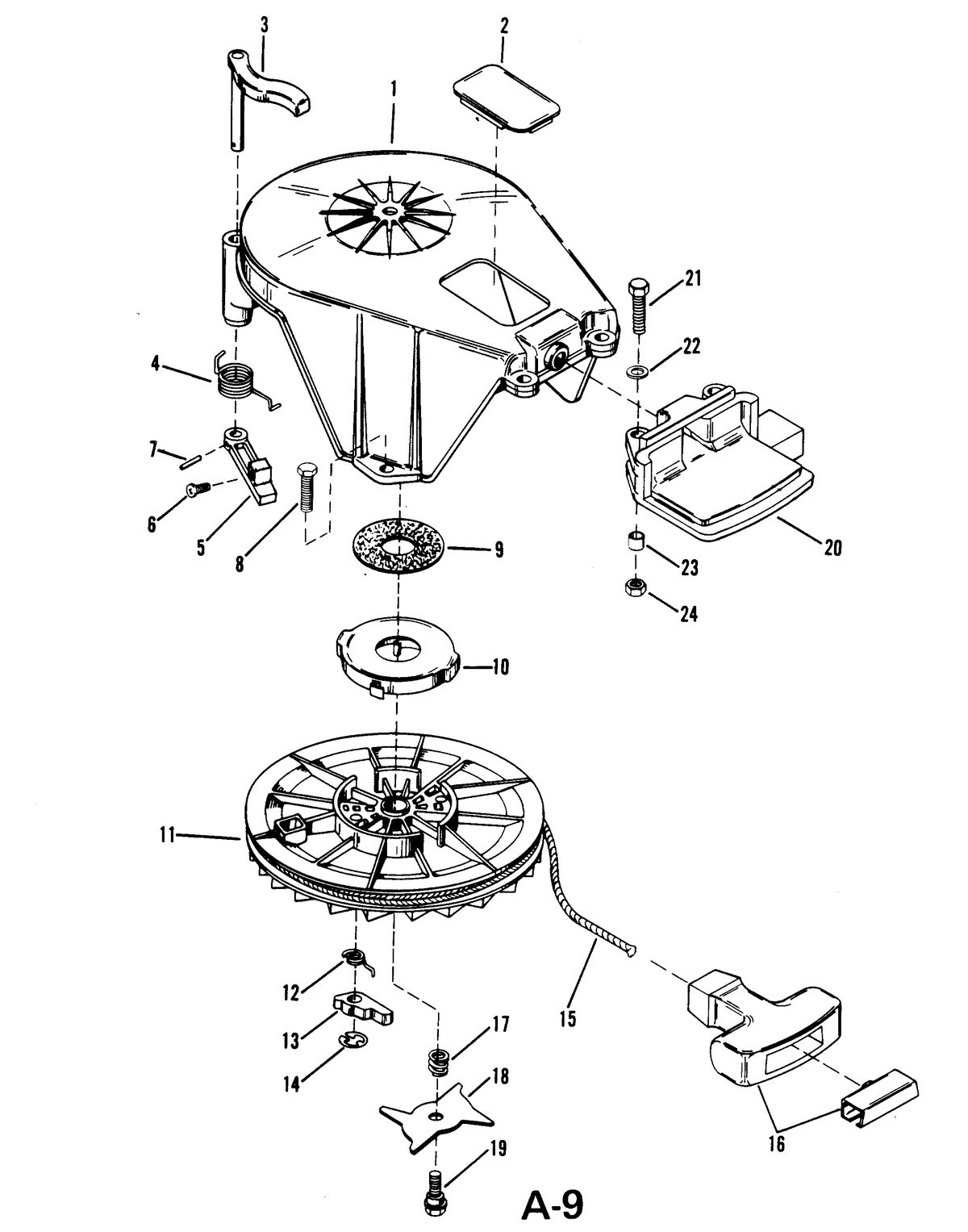 MERCURY MERCURY 18/25 STARTER ASSEMBLY (MANUAL)
