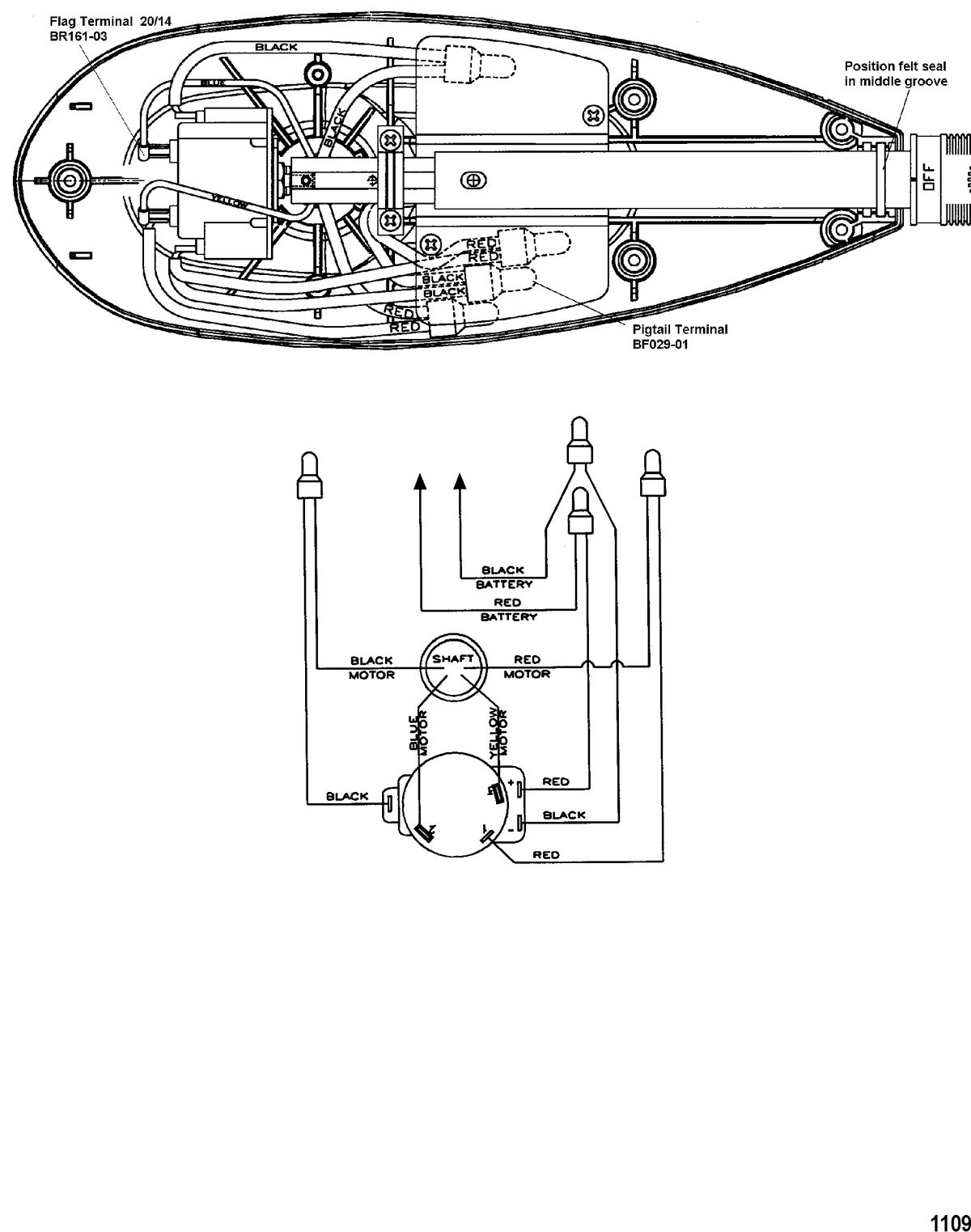 TROLLING MOTOR MOTORGUIDE ENERGY SERIES Wire Diagram(Model ET46 CAMO) (12 Volt)