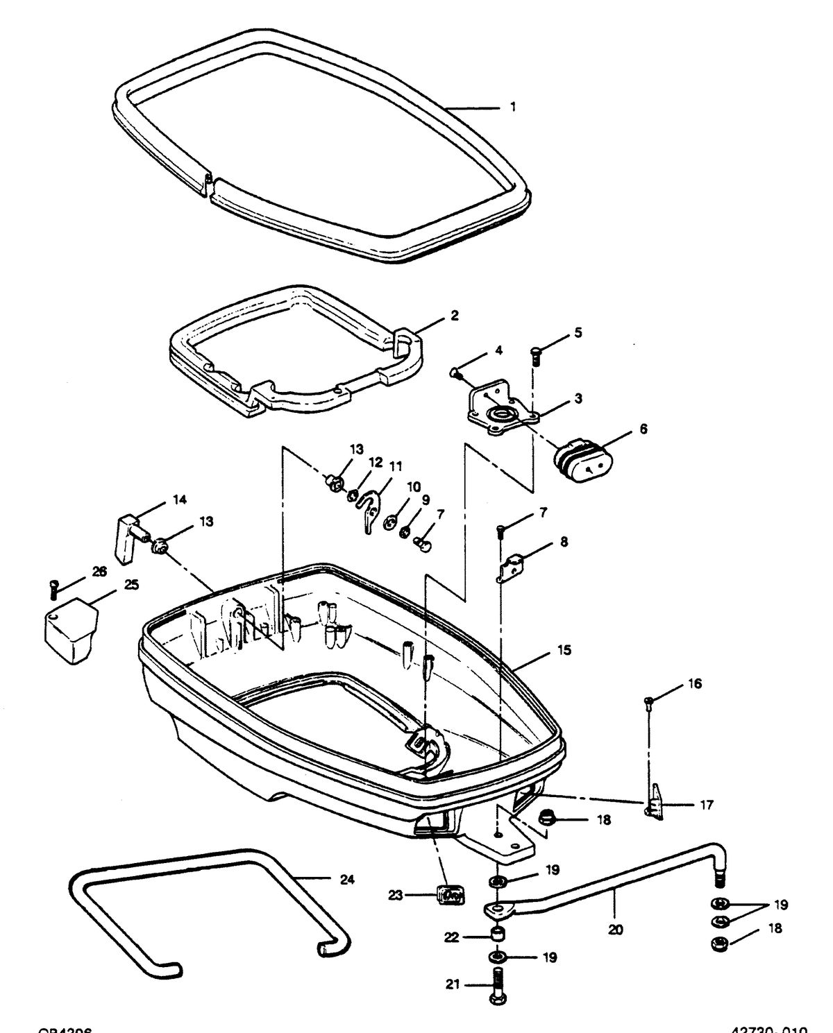 FORCE FORCE 1989 50 H.P. "C" MODELS SUPPORT PLATE