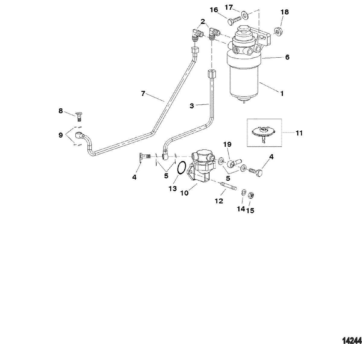 MERCRUISER CUMMINS/MERCRUSER DIESEL (2.8L/165) (4.2L/250) Fuel Filter