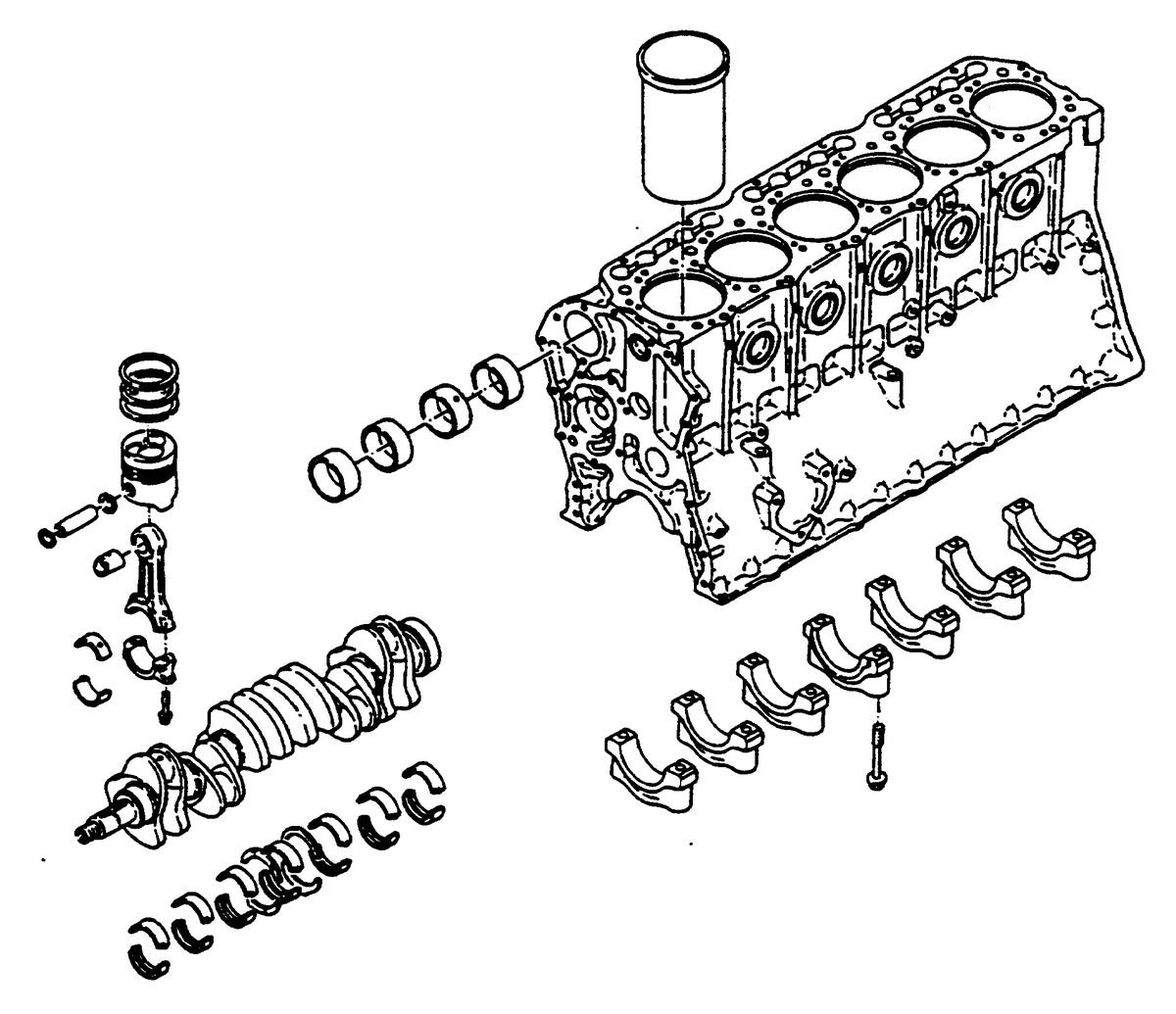 MERCRUISER HINO DIESEL 250 H.P. SHORT BLOCK